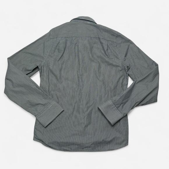 Abercrombie & Fitch Pinstripe Button Down Shirt Muscle Fit Medium - Picture 4 of 6